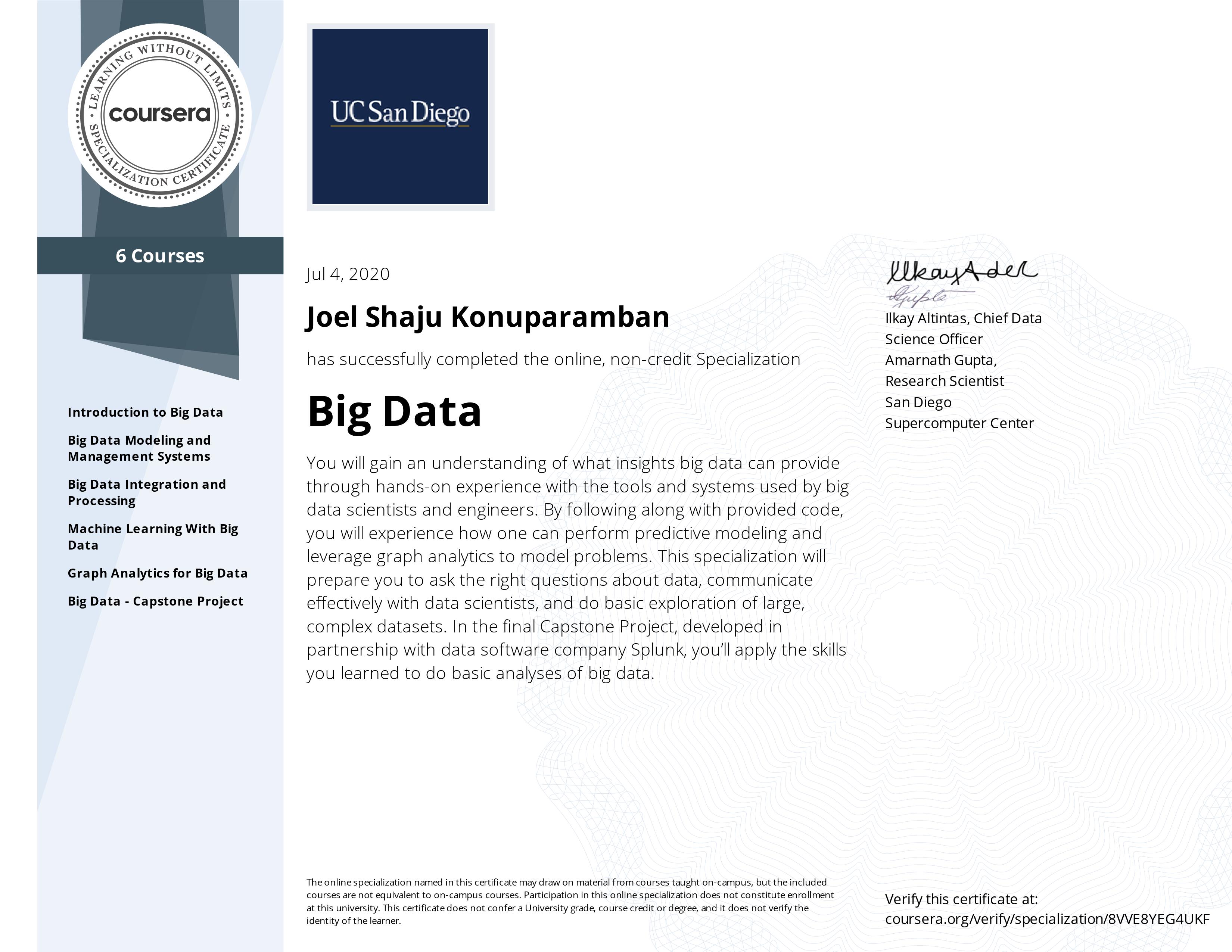 Big Data Specialization